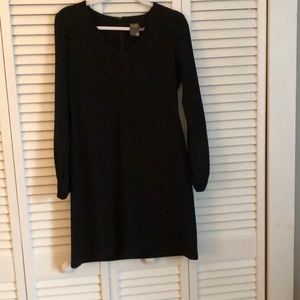 Taylor long sleeve little black dress